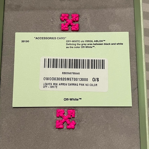 OFF-WHITE c/o VIRGIL ABLOH Earrings-New-Retail $350 - Picture 2 of 3